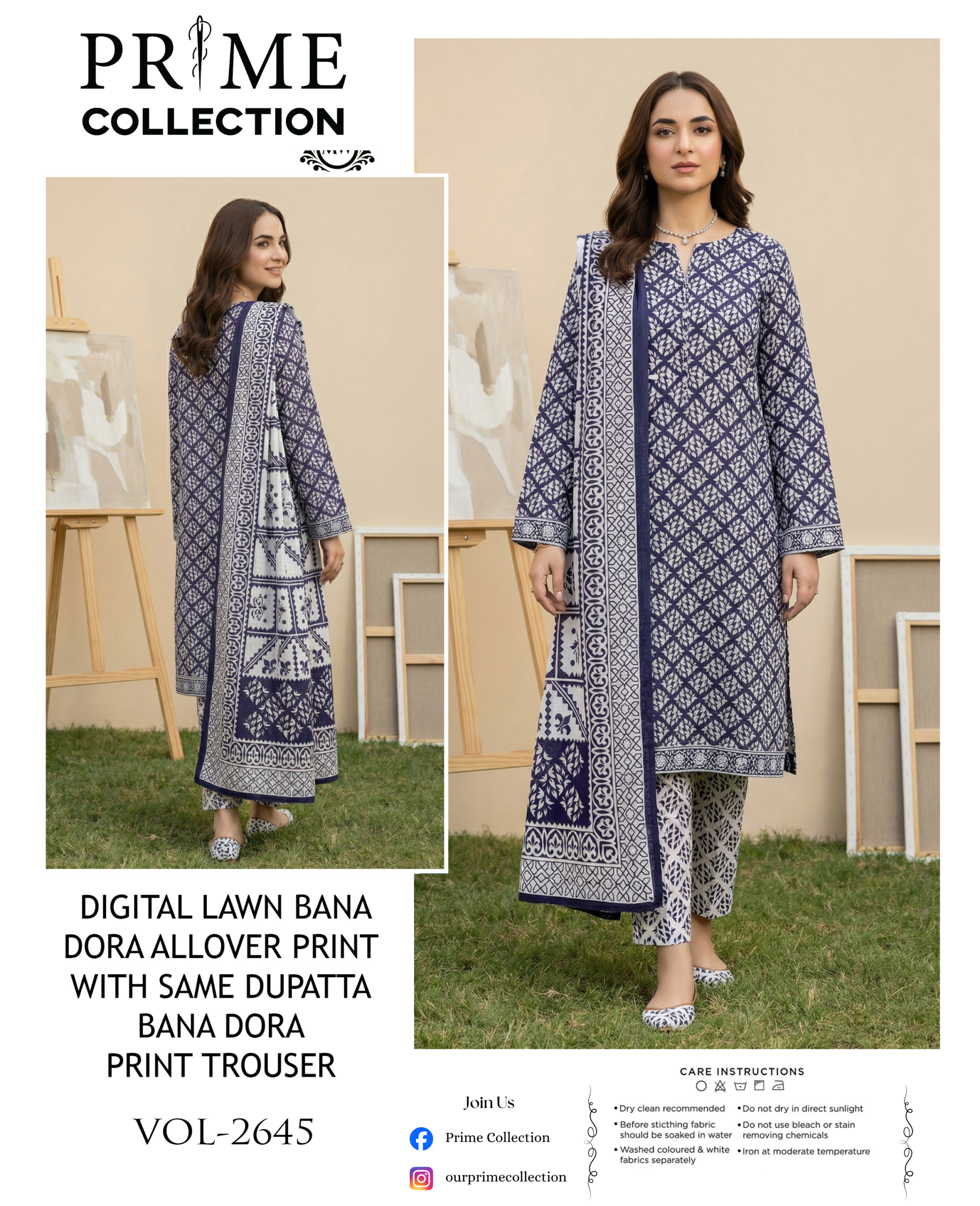 Digital Lawn Bana Dora Allover Print 3-Piece Suit Lawn Suit – Article 9 1 Digital Lawn Bana Dora Allover Print 3-Piece Suit – Article 9