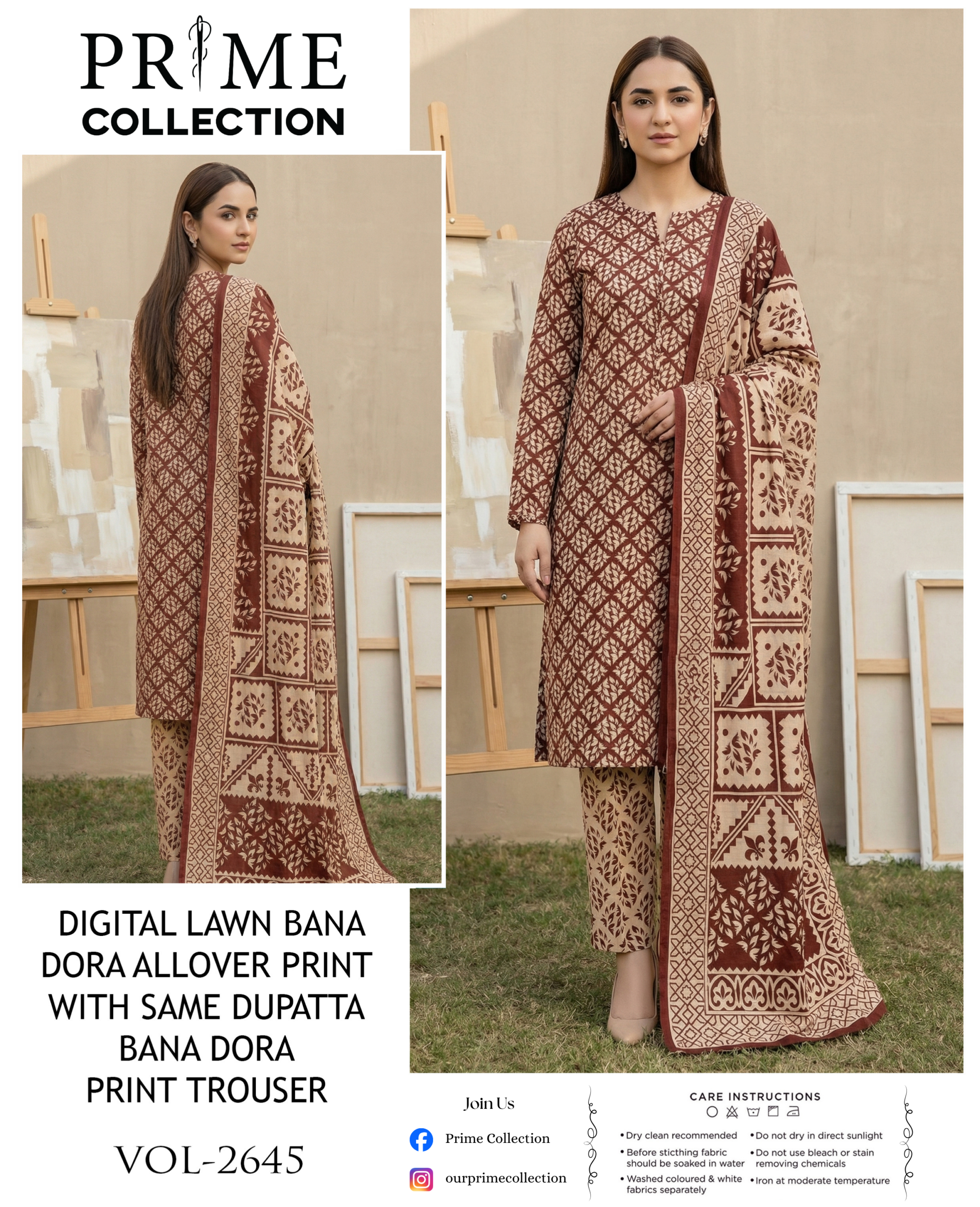 Digital Lawn Bana Dora Allover Print 3-Piece Suit Lawn Suit – Article 7 1 Digital Lawn Bana Dora Allover Print 3-Piece Suit – Article 7