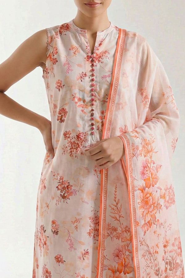 Unstitched Printed Lawn 3 Piece - SY18BR 3 Unstitched Printed Lawn 3 Piece