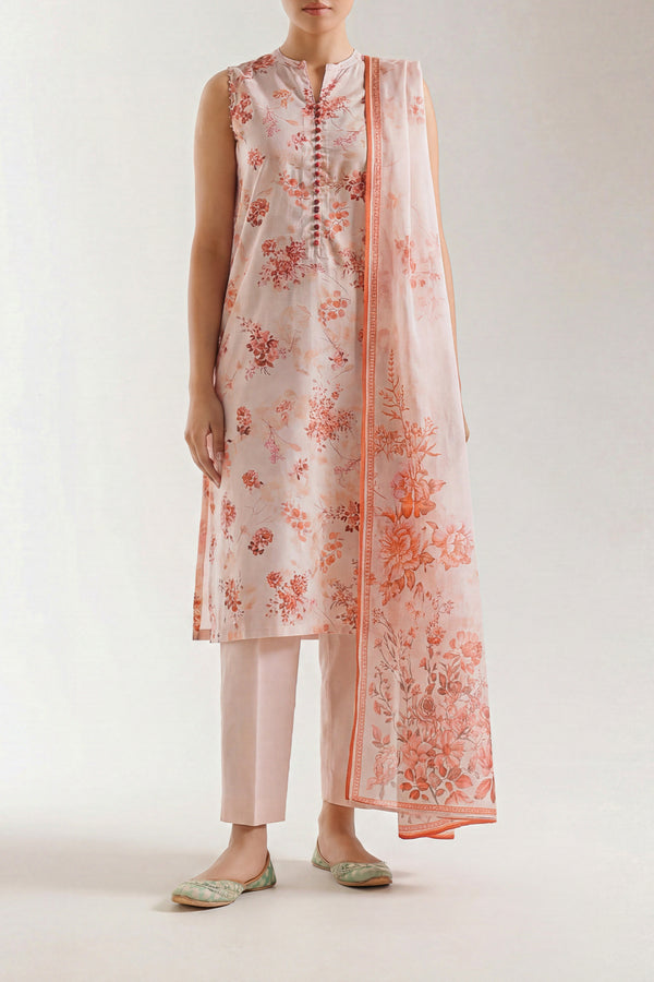 Unstitched Printed Lawn 3 Piece - SY18BR 2 Unstitched Printed Lawn 3 Piece