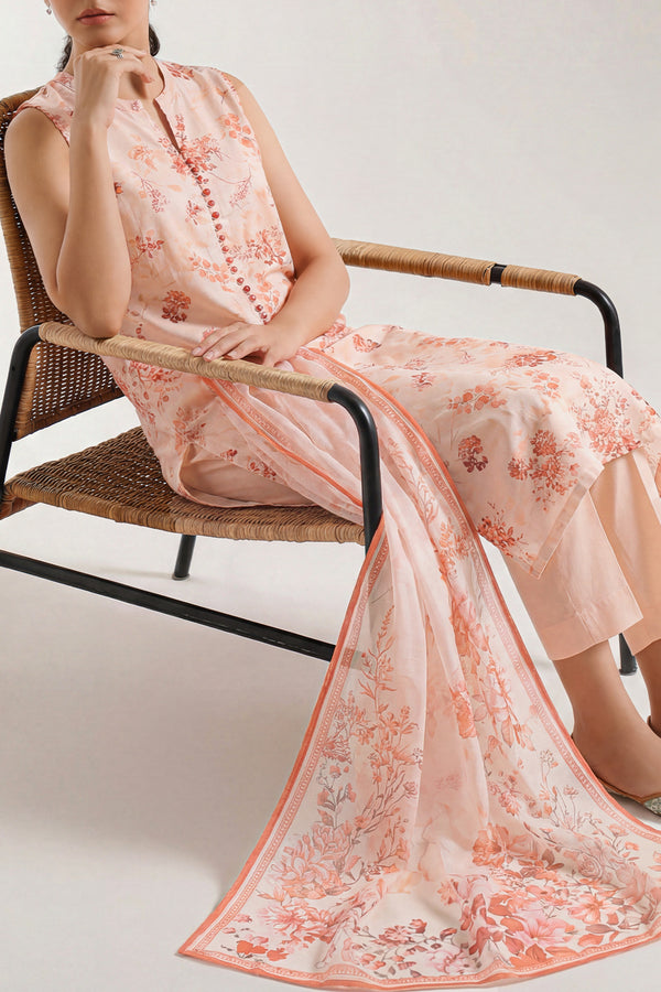 Unstitched Printed Lawn 3 Piece - SY18BR 1 Unstitched Printed Lawn 3 Piece