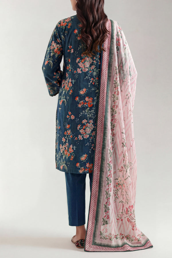 Unstitched Printed Lawn 3 Piece - SY19BR 4 Unstitched Printed Lawn 3 Piece