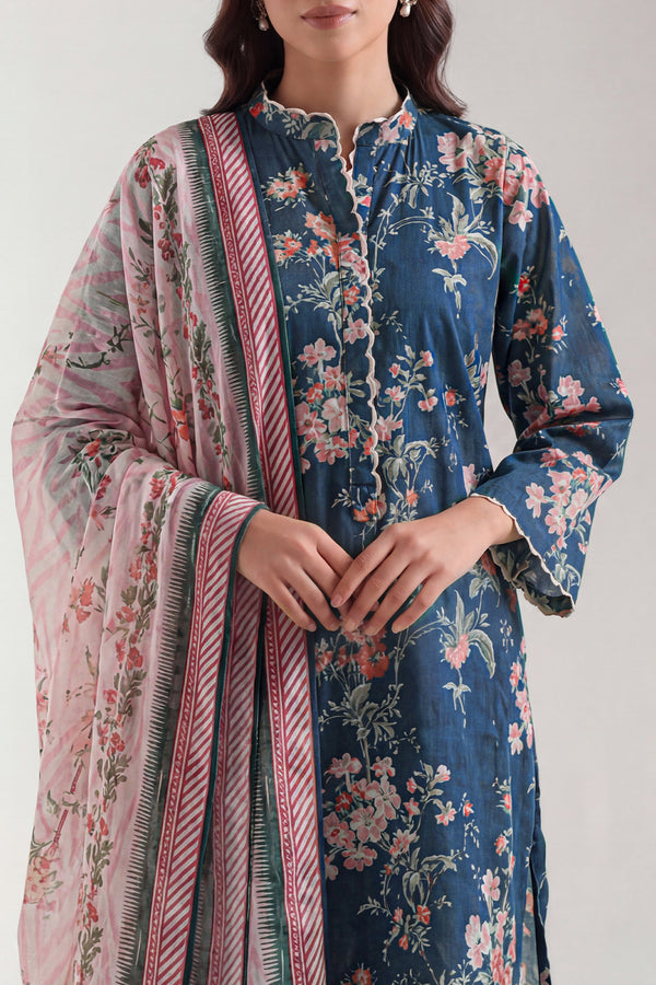 Unstitched Printed Lawn 3 Piece - SY19BR 2 Unstitched Printed Lawn 3 Piece