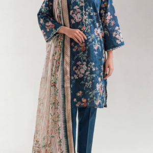 Unstitched Printed Lawn 3 Piece