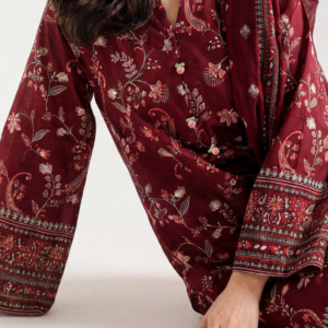 Unstitched Printed Lawn 3 Piece