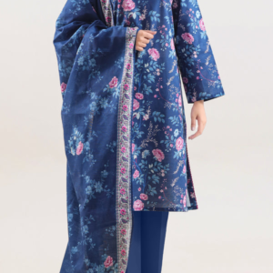 Unstitched Printed Lawn 3 Piece