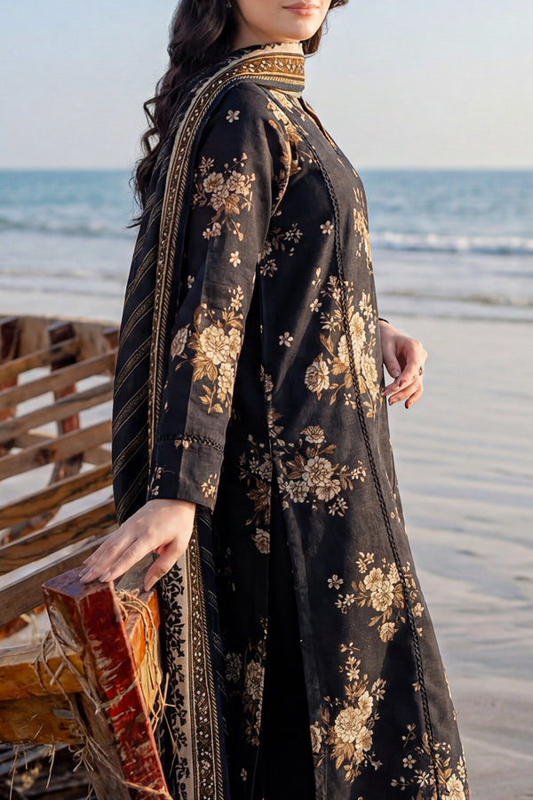 Unstitched Printed Lawn 3 Piece - SY02AR 3 Unstitched Printed Lawn 3 Piece