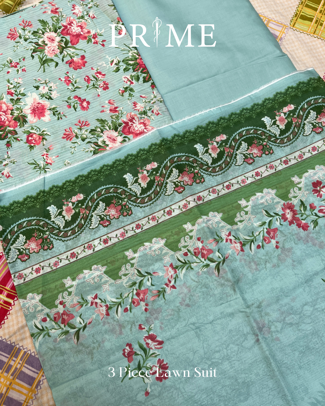 Prime Collection Mint Green Floral 3 Piece Lawn Suit - BCT 04 1 Prime Collection Mint Green Floral 3 Piece Lawn Suit