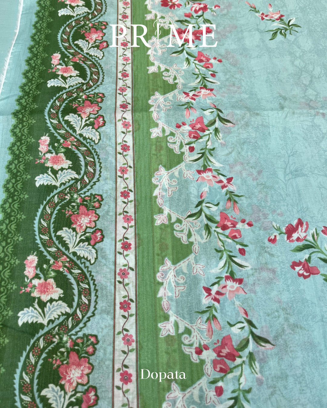 Prime Collection Mint Green Floral 3 Piece Lawn Suit - BCT 04 3 Prime Collection Mint Green Floral 3 Piece Lawn Suit