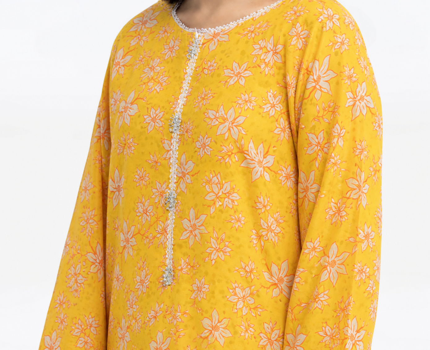 Bright Floral 2-Piece Co-Ord Set with Embellished Kurta 1 Bright Floral 2-Piece Co-Ord