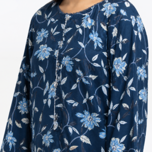 Elegant Blue Floral 2-Piece