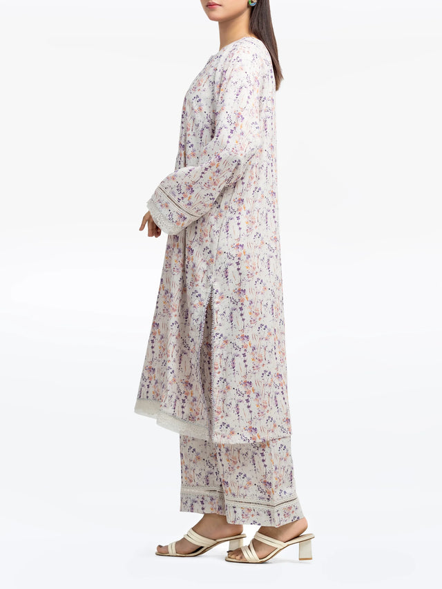 Soft Floral 2-Piece Co-Ord Set with Lace Detail Kurta 3 Soft Floral 2-Piece Co-Ord