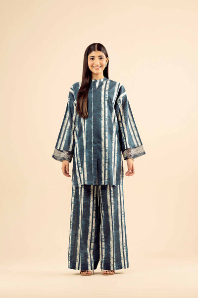 2 Piece Printed Co-Ord Set – Blue Tie & Dye Shirt Trouser 4 2 Piece Printed Co-Ord Set