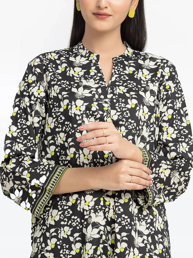 Floral Printed 2-Piece Co-Ord Set with Straight Kurta 1 Floral Printed 2-Piece