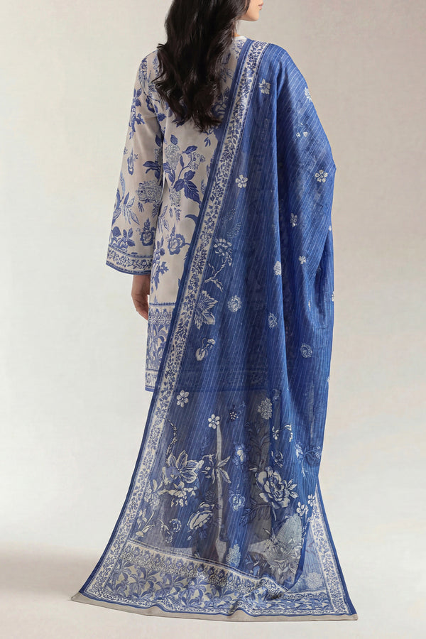 Azure Bloom Printed Lawn Suit – 3 Piece D010 5 Azure Bloom Printed Lawn Suit