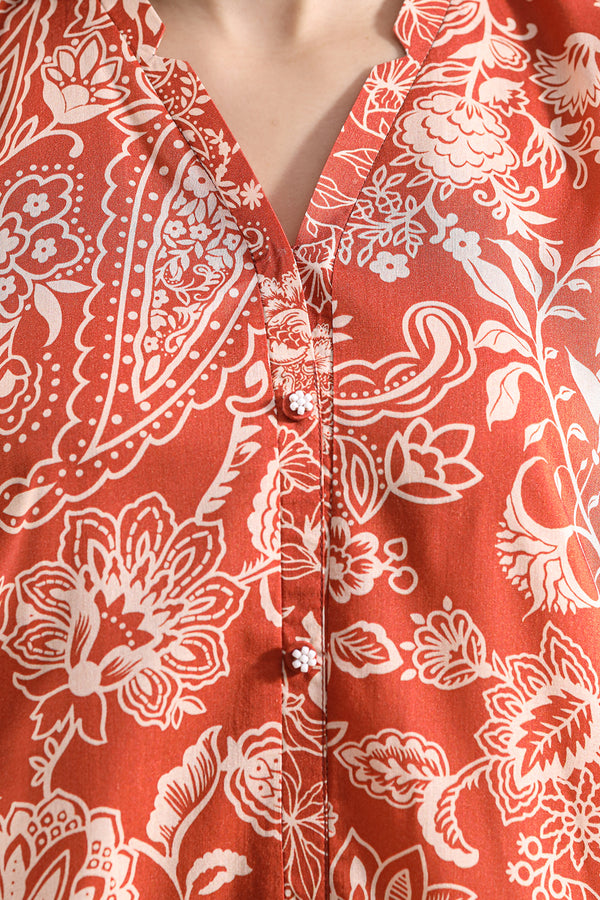 Coral Paisley Grace Printed Lawn Suit – 3 Piece Summer Ensemble D07 6 Coral Paisley Grace Printed Lawn Suit