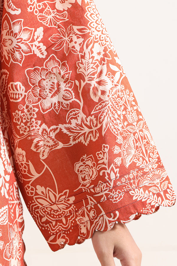 Coral Paisley Grace Printed Lawn Suit – 3 Piece Summer Ensemble D07 7 Coral Paisley Grace Printed Lawn Suit