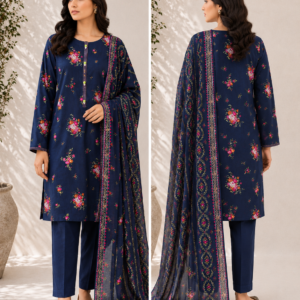 Midnight Bloom Printed Lawn Suit