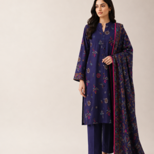 Home 4 Midnight Sapphire Paisley Printed Lawn Suit