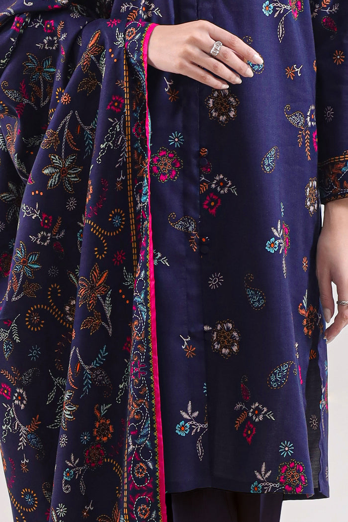Midnight Sapphire Paisley Printed Lawn Suit – 3 Piece D09 6 Midnight Sapphire Paisley Printed Lawn Suit