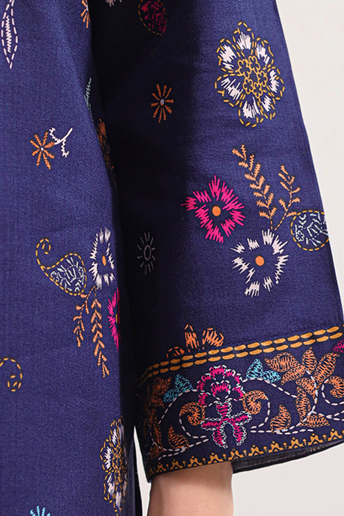 Midnight Sapphire Paisley Printed Lawn Suit – 3 Piece D09 7 Midnight Sapphire Paisley Printed Lawn Suit