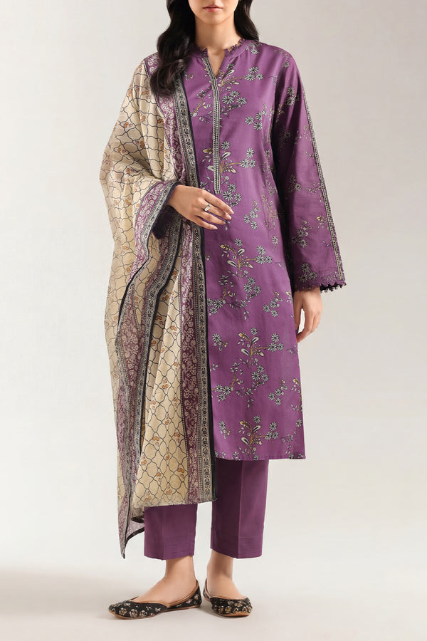 Royal Amethyst Printed Lawn Suit – 3 Piece D011 8 Royal Amethyst Printed Lawn Suit