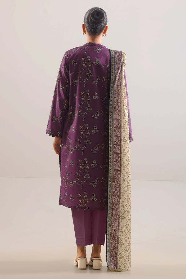 Royal Amethyst Printed Lawn Suit – 3 Piece D011 5 Royal Amethyst Printed Lawn Suit