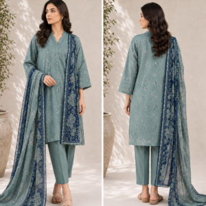 Sea Mist Floral Lawn Suit