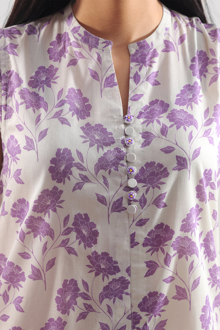 Lavender Floral Lawn Suit – Elegant 3 Piece Printed Summer Ensemble D01 3 Lavender Floral Lawn Suit
